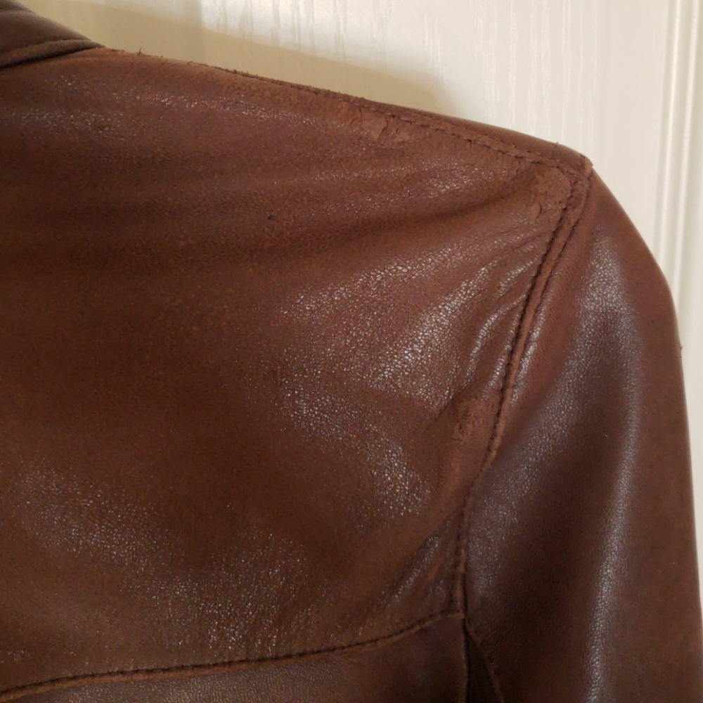 Authentic Brown Leather Jacket - image 3